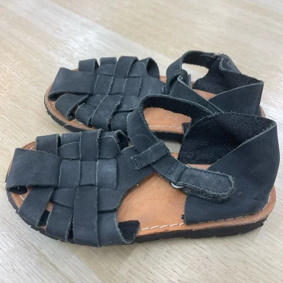 Zara Navy Sandals Toddler Size 8 - Picture 2 of 4